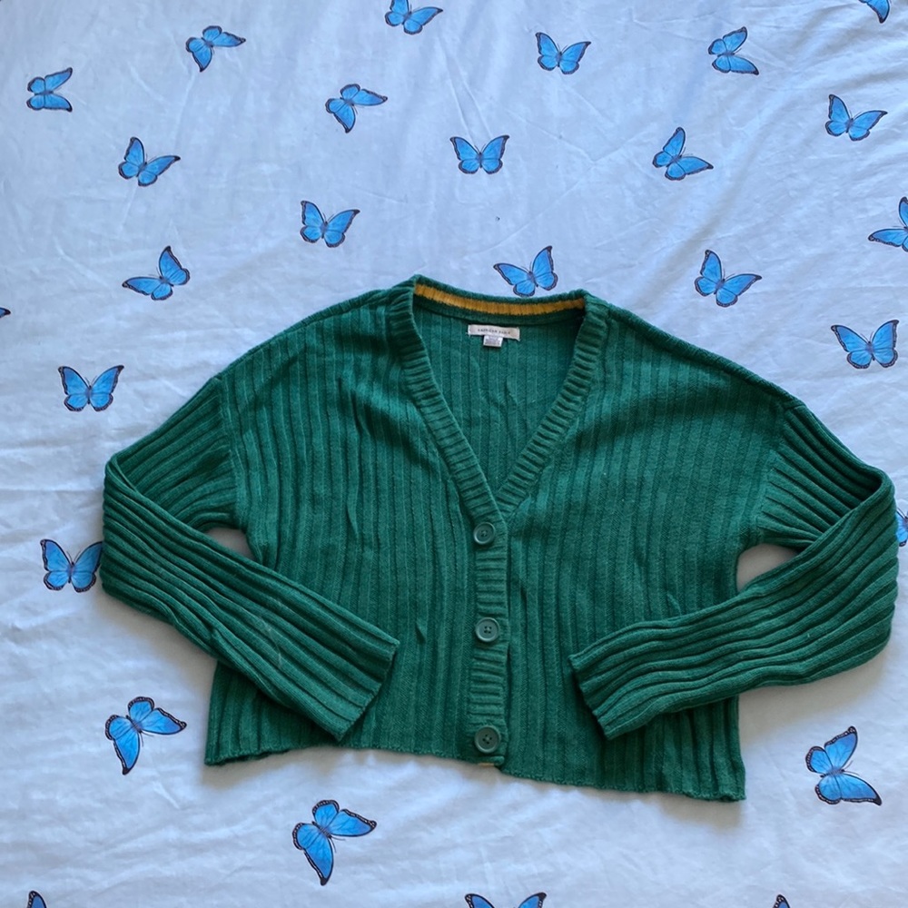 Green American Eagle cardigan